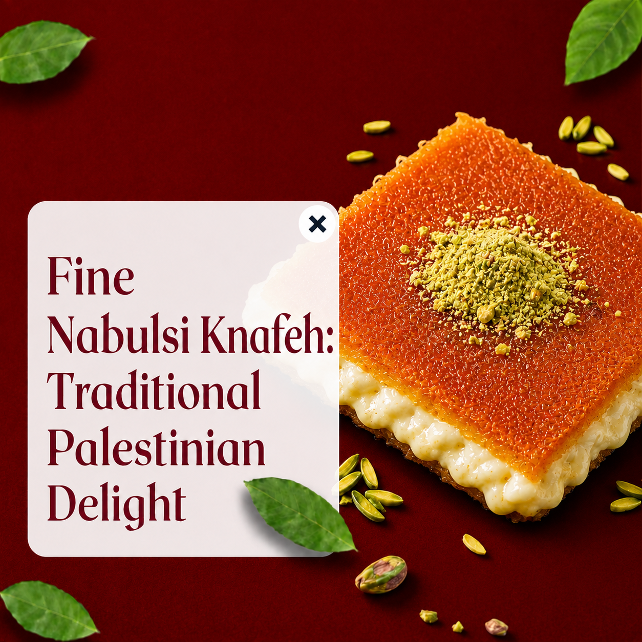 You are currently viewing Fine Nabulsi Knafeh: A Traditional Palestinian Dessert from Nablus