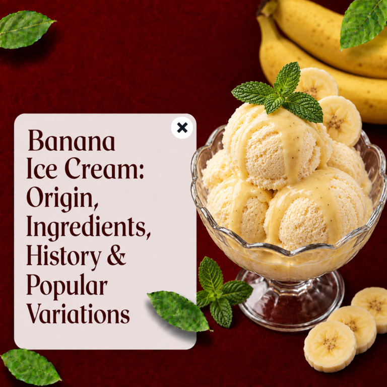Banana Ice Cream: A Cold Dessert Combining Creamy Texture with Natural Fruit Sweetness