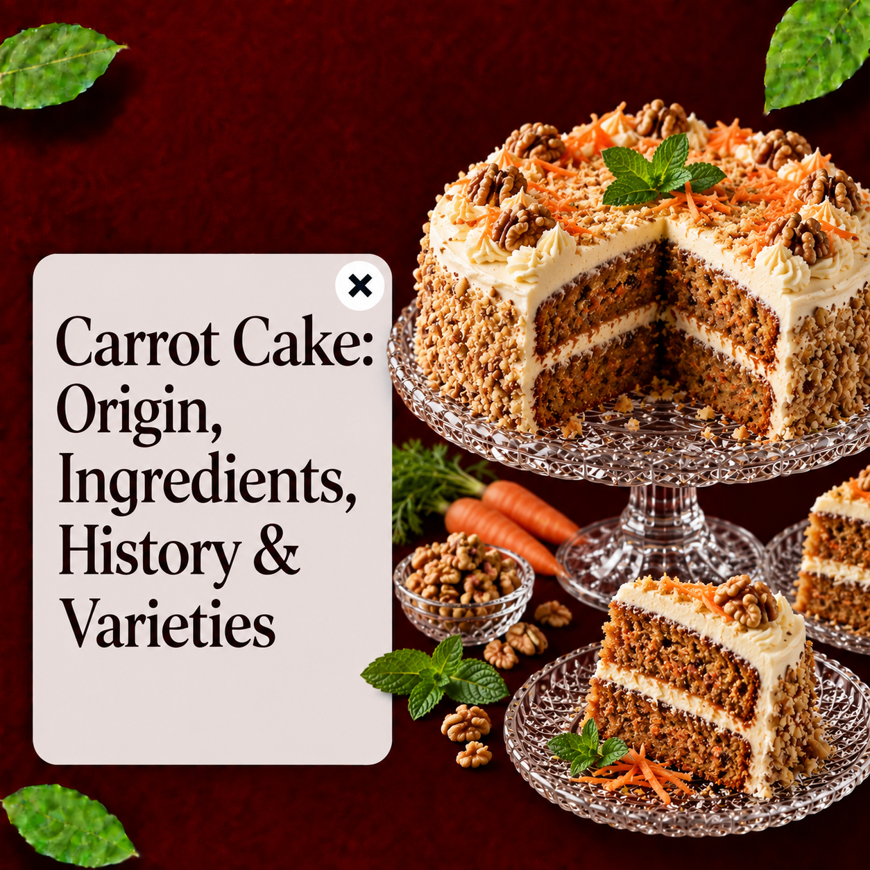 Read more about the article Carrot Cake: A Rich Dessert Combining Vegetables, Spices, and a Moist Texture